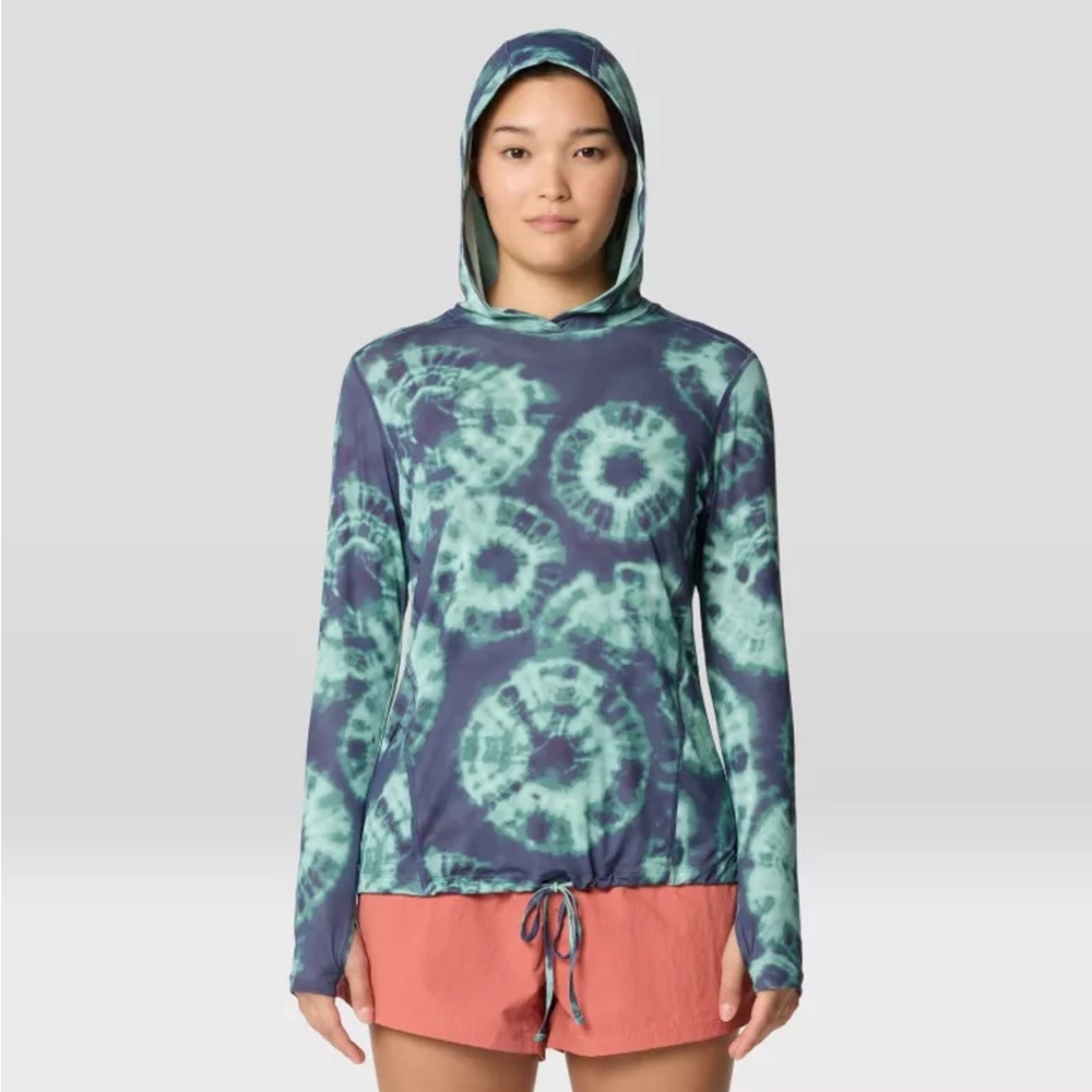 Mountain Hardwear Crater Lake Long-Sleeve Hoody - Women's Lapis Dusk Dye Print S